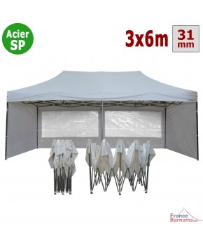 Tente Paddock / Tonnelle DriftShop Blanche en Aluminium (3x6 m)