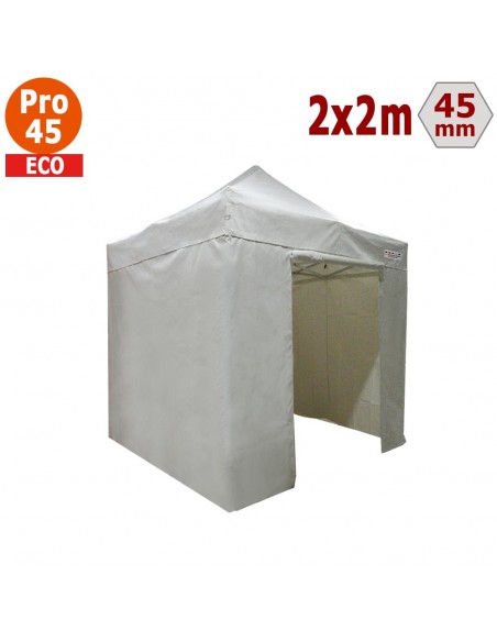 Barnum pliant - Tente pliante Alu Pro 45 ECO 2mx2m BLANC