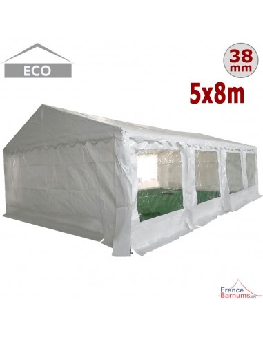 Tente de réception - Chapiteau ECO en PE de 40m² avec Tubes de 38mm