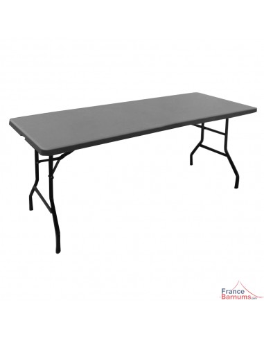 Table pliante rectangulaire 183cm (blanc) / 8 personnes - Table