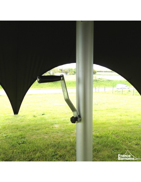 Tente de réception - Tente étoile NOIRE Diamètre 10m - Aluminium + Polyester 230g/m²