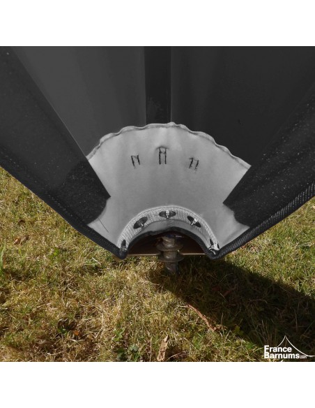 Intérieur sabot d'arrimage tente étoile noire diamètre 10m