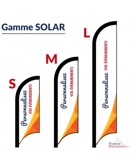 Oriflamme Drapeau SOLAR imprimée - Taille Small, Medium ou Large