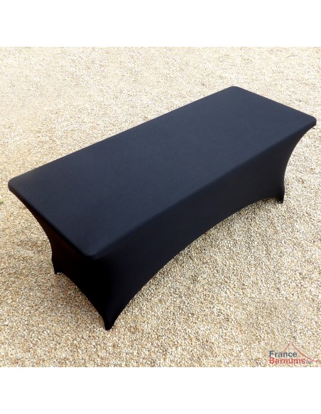 Housse en lycra noir pour table de rectangulaire