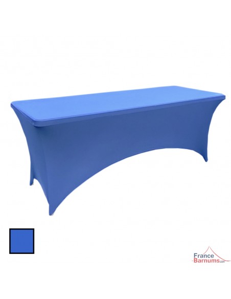 Housse de table rectangulaire bleue