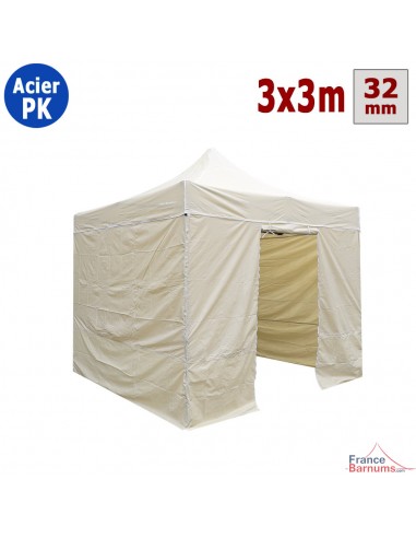 Tente Paddock 3mx3m BEIGE avec porte - Pack 4 cloisons