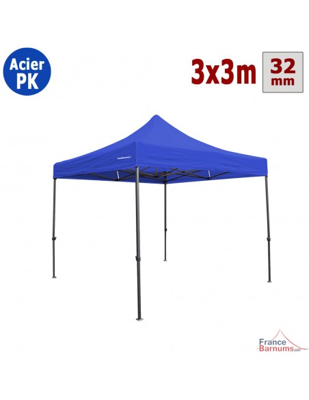 Tente Acier Paddock 3mx3m BLEU