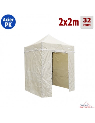 Tente Acier Paddock 2mx2m BEIGE avec porte - Pack 4 cloisons