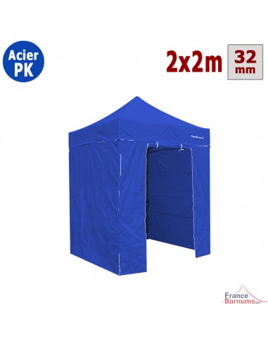 Tente Paddock avec porte - Pack 4 cloisons - 2x2m BLEUE