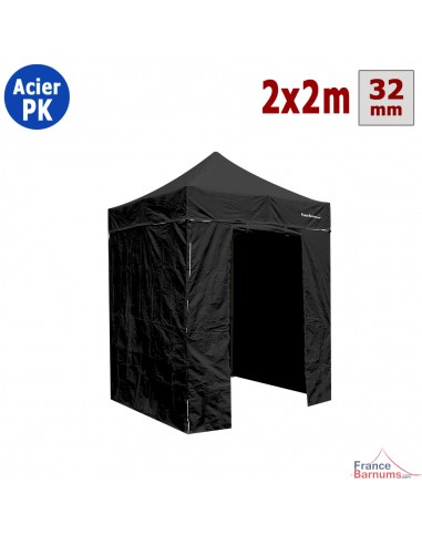 Tente Paddock avec porte - Pack 4 cloisons - 2mx2m NOIRE