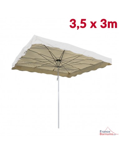 Parasol de marché télescopique 3,5mx3m BEIGE