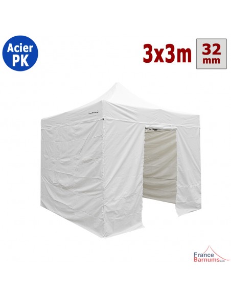 Tente Paddock 3mx3m BLANCHE avec porte - Pack 4 cloisons