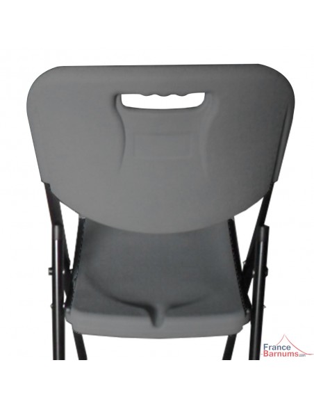 Chaise haute pliante grise pour mange-debout