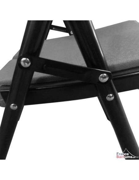 structure chaise haute pliante grise