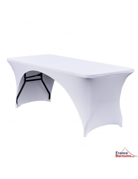 Couverture blanche pour table pliante rectangulaire