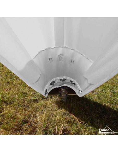 Intérieur sabot d'arrimage tente étoile blanche diamètre 10m