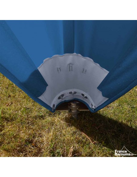 Intérieur sabot d'arrimage tente étoile bleue diamètre 10m