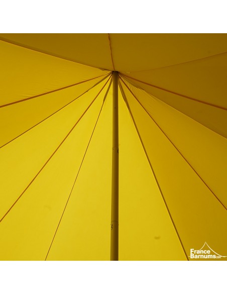 Pointe de toit tente étoile jaune diamètre 10m