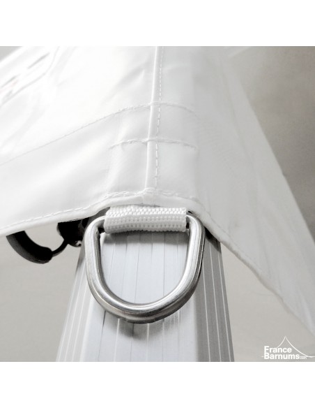 Anneau de haubanage pour alu Pro 55 Luxe norme M2 2x3m blanc avec côtés