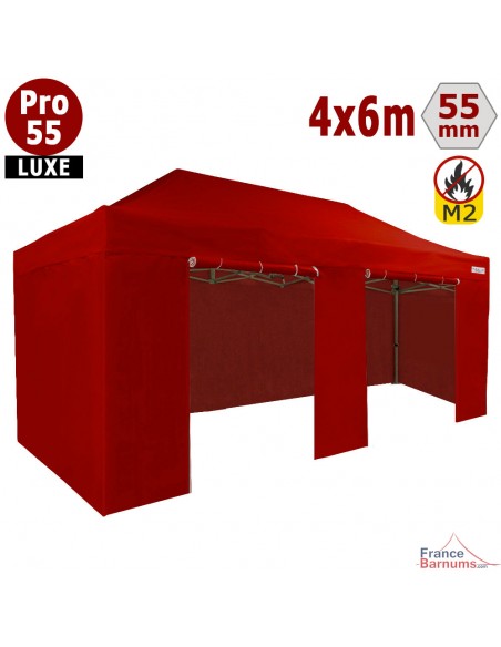 Barnum pliant Pro 55 Luxe rouge à 4 pieds