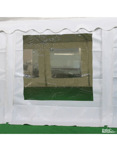 Tente de réception 50m² 2 portes et fenêtres transparentes