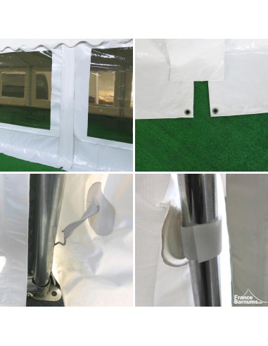 Tente de Réception PVC Premium+ Tube 50mm 6x12m, Tente de