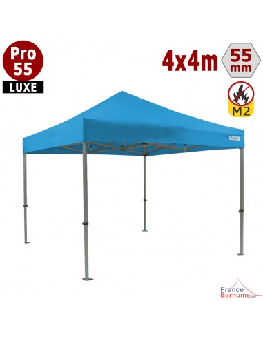 Barnum professionnel bleu ciel de 4x4m avec bâche de toit en PVC 580g/m2