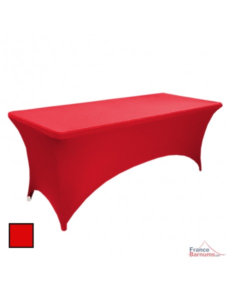 Housse pour table rectangulaire rouge vif