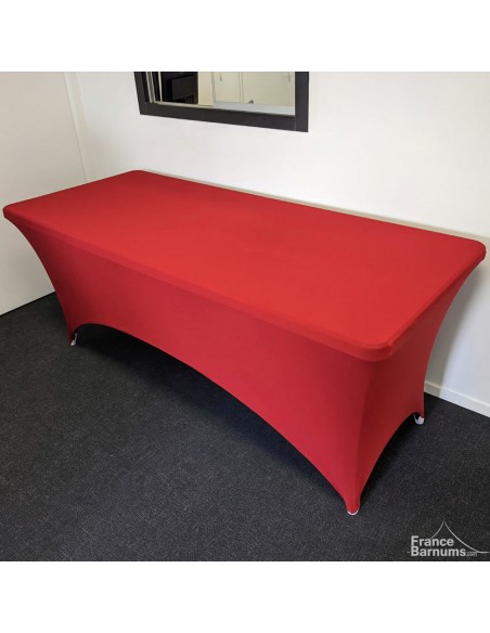 housse rouge vif pour table rectangulaire