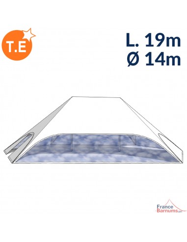 Tente étoile BLANCHE L.19m Ø14m avec Pack Fenêtres