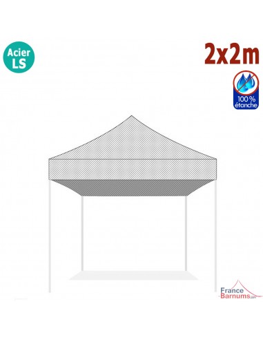 Bâche de toit BLANCHE 2x2m pour barnum pliant Gamme Acier Loisirs