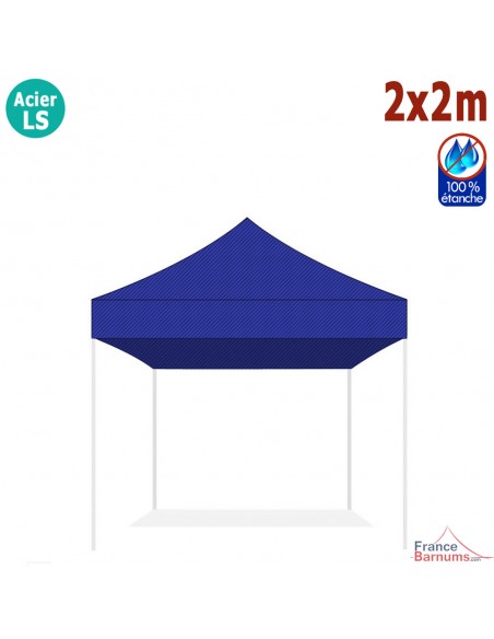 Bâche de toit BLEUE 2x2m pour barnum pliant Gamme Acier Loisirs