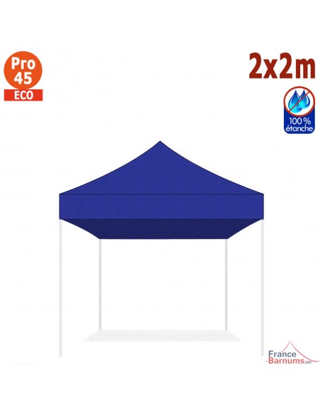 Bâche de toit BLEUE 2x2m pour barnum pliant Gamme Alu Pro 45 Eco