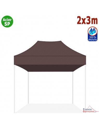 Bâche de toit CACAO 2x3m pour barnum pliant Gamme Acier Semi Pro