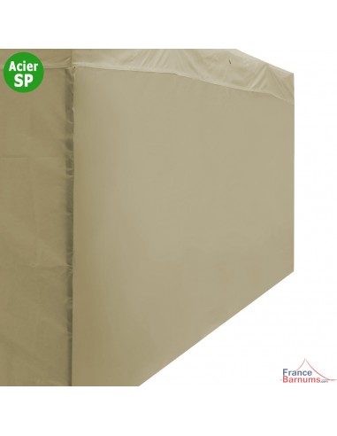 Paroi beige de 6m en 180g pour barnum pliant Acier Semi-Pro