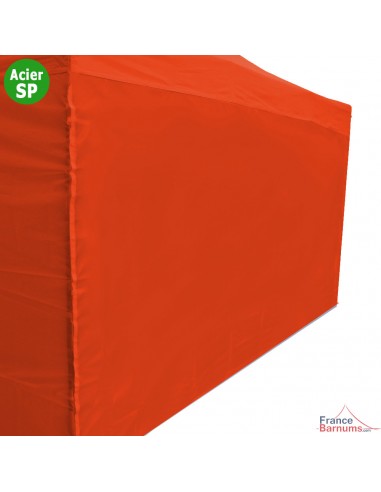 Paroi orange 4,5m en 180g pour barnum pliant Acier Semi Pro