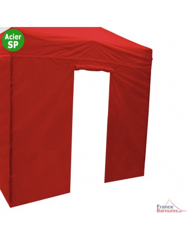 Mur porte rouge 180/m2 pour barnum pliant Acier Semi-Pro