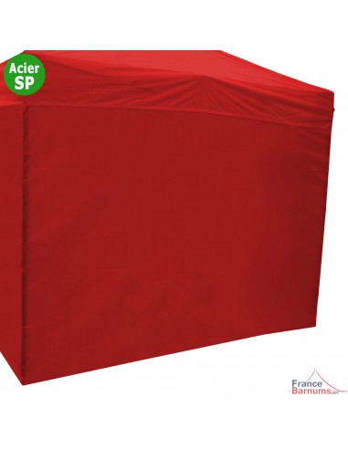 Paroi de 3m Pleine Rouge - Polyester enduction PVC 200gr/m²