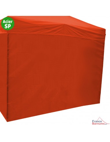 Paroi de 3m Pleine Orange - Tissé polyester 110gr/m²