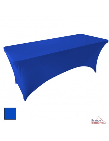 Housse de table rectangulaire bleue