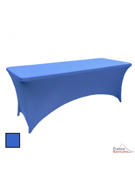 Housse de table rectangulaire bleue clair