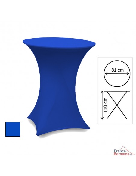 housse bleue pour table mange-debout